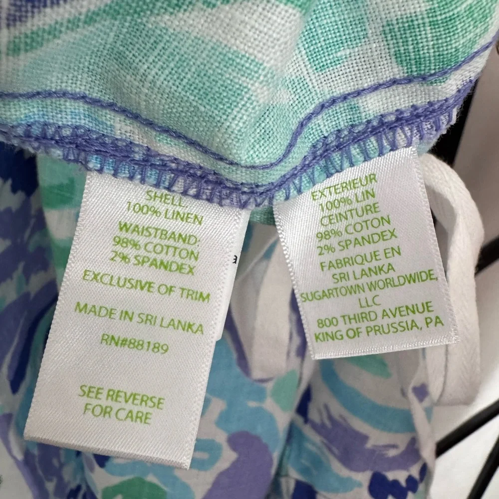 Lilly Pulitzer Linen Beach Pants size Large NWT - Picture 6 of 6